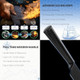 Xyj Kitchen Knife 7 Inch Full Black Japanese Santoku Knives Meat Cleaver For Meat Cutting Vegetable Slicer Cutting Chef Knife With Sheath Edge Guard Protector For Women Men