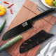 Xyj Kitchen Knife 7 Inch Full Black Japanese Santoku Knives Meat Cleaver For Meat Cutting Vegetable Slicer Cutting Chef Knife With Sheath Edge Guard Protector For Women Men
