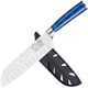 Xyj Japanese Santoku Knife Stainless Steel 7 Inch Ultra Sharp Kitchen Knifevegetable Meat Cleaver Cutting Knife With Sleeveergonomic Handleoutdoor Camping Bbq