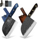 Xyj High Carbon Steel Serbian Butcher Knife Slaughter Chef Knives Cooking Camping Knife Good For All Around Cutting