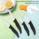 Paring Knives Set Of 4-4'' Fruit Vegetable Paring Knives Large Sturdy Handle 4Cr14 Stainless Steel Sharp Blades Paring Knife Quick Cutting Small Kitchen Knife (4Pcs/Black)