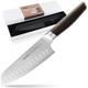 Santoku Knife 7 Inch Utility Knife Kitchen Professional 5 Layer Clad Steel Japanese Chef Knifes Cutting Knives With Box Elegant Ebony Wood Handle