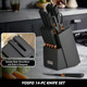 Kitchen Knife Set15 Pcs Knife Set With Block And Sharpenerhigh Carbon Stainless Steel Ultra Sharpdishwasher Safe