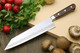 Yoshihiro Vg10 Hammered Damascus Kiritsuke Sword Tip Multipurpose Japanese Chef Knife 8.25 Inch - Western Style Mahogany Handle