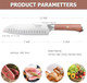 Yotsuba 7 Inch Santoku Knife And Chef’S Knife Kitchen Knife With Wooden Handle For Home Chopping Vegetable And Cooking