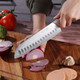 Yotsuba 7 Inch Santoku Knife And Chef’S Knife Kitchen Knife With Wooden Handle For Home Chopping Vegetable And Cooking