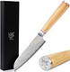 Yousunlong Santoku Knife 5 Inch Cutlery Knives Japanese 67 Layers Hammered Damascus Steel With Natural Leadwood