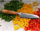 Yousunlong Santoku Knife 5 Inch Cutlery Knives Japanese 67 Layers Hammered Damascus Steel With Natural Leadwood
