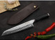 Yousunlong Tanto Chef Knife 10 Inch Japanese Damascus Steel - Natural Leadwood Handle With Leather Sheath