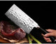 Yousunlong Meat Cleaver 7 Inch Vegetable Cleaver Kitchen Knives Japanese Hammered Damascus Natural Leadwood Handle