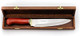 Chef Tradition 8-Inch Kitchen Knife - Professional Chef’S Knife With Handmade Wood Case - Barbecue Knives With Swedish 14C28N Stainless Steel Blade Ergonomic Hardwood Handle Brass Bolster