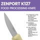 Zenport K127 Food Processing Knife Cannery 3.5-Inch Stainless Steel Blade