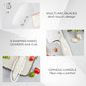 Zhang Xiao Quan Since 1628 Chinese Meat Cleaver 7.3” Heavy Duty Chopper Knife 40Cr13 Stainless Steel For Meat Vegetable Chef Knife White