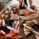 4.8" Folding Chef Knife Bundled With 8“ Fixed Blade Hunting Knife For Outdoor Camping