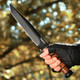 4.8" Folding Chef Knife Bundled With 8“ Fixed Blade Hunting Knife For Outdoor Camping