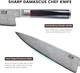 Kitchen Knife 8 Inch 67-Layer Damascus Steel Chef Knife High Carbon Super Sharp Japanese Cooking Knife With Ergonomic Ebony Handle For Meat Vegetable
