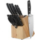 Kitchen Knife Set Professional 13 Piece Knife Set With Block And Sharpener Sharp Chef Knife Set Ideal For Home And Restaurants Elegant Black