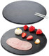 Natural Slate Cheese Charcuterie Board Set of 2 Premium Serving Platter for Charcuterie Cheese Appetizers Placements Black Slate for Laser Engraving Rustic Kitchenware Entertaining 11.8in