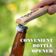 Opinel No. 10 Stainless Steel Corkscrew Wine and Cheese Folding Knife Integrated Corkscrew + Bottle Opener Beechwood Handle - Picnic Pocket Knife Made in France (Updated Version)