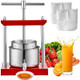VEVOR 3.36L Grape Making Machine with 2 Stainless Steel Barrels Wine Cheese Fruit Vegetable Tincture Press with T-Handle and 0.1"/3mm Thick Plate Stainless 0.88Gal RED
