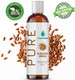 Flaxseed Oil . Cold Pressed 100% Pure Organic Flax Seed Linseed Liquid Flaxseed Oil . Cold Pressed 100% Pure Organic Flax Seed Linseed Liquid