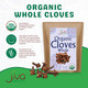 Jiva Organic Cloves Whole 14 Ounce Bulk Bag - Non-GMO, Keto Friendly, Non Irradiated - Organic Dried Clove Buds Bulk