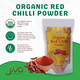 Jiva Organics Organic Red Chili Powder 7 ounce Bag - Extra Hot, Ground Indian Chillies, 100% Natural & Non-GMO Jiva Organics Organic Red Chili Powder 7 ounce Bag - Extra Hot, Ground Indian Chillies, 100% Natural & Non-GMO