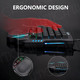 CHONCHOW One Handed Gaming Keyboard Rainbow LED Light Up, 35 Keys Protable Mini Single Hand Keyboard with Wrist Rest, Ergonomic Wired One Hand Keyboard for Xbox PS4 PS5 PC Laptop with USB Hub CHONCHOW One Handed Gaming Keyboard Rainbow LED Light Up, 35 Keys Protable Mini Single Hand Keyboard with Wrist Rest, Ergonomic Wired One Hand Keyboard for Xbox PS4 PS5 PC Laptop with USB Hub