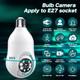 Light Bulb Security Camera, 5G/2.4GHz WiFi 2K Lightbulb Cameras Outdoor with E27 Socket, Motion Detection and Siren Alarm,Two-Way Talk,Color Night Vision,Compatible with Alexa (1 Pack) Light Bulb Security Camera, 5G/2.4GHz WiFi 2K Lightbulb Cameras Outdoor with E27 Socket, Motion Detection and Siren Alarm,Two-Way Talk,Color Night Vision,Compatible with Alexa (1 Pack)