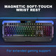 SADES Battle Ram Gaming Keyboard and Mouse: Low Profile Backlit RGB - Full Size - Wired Light Up USB - Waterproof Membrane - Ergonomic Wrist Rest Gaming Keyboard with Included Mouse Pad