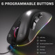 LTC GM-031 Wired Gaming Mouse, 7200 DPI Adjustable, 6 Programmable Macro Buttons, 4 RGB Backlit Mode, Ergonomic Shape, Software Support for Customization, Black LTC GM-031 Wired Gaming Mouse, 7200 DPI Adjustable, 6 Programmable Macro Buttons, 4 RGB Backlit Mode, Ergonomic Shape, Software Support for Customization, Black