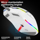 MOTOSPEED V70 USB Wired Gaming Mouse,DPI 6400 ZEUS6400 Optical Sensor,Chorma RGB Backlit,7 Programmable Buttons，Ergonomic PC Gaming Mouse for Laptop, PC, Mac(White)