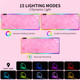 RGB Gaming Mouse Pad, Large Led Mouse Pad with 12 Lighting Modes, Gaming Keyboard Non-Slip Rubber Base PC Gaming Desk Pad,High-Performance Pad Optimized for Gamer,31.5x11.8 inch (Pink) RGB Gaming Mouse Pad, Large Led Mouse Pad with 12 Lighting Modes, Gaming Keyboard Non-Slip Rubber Base PC Gaming Desk Pad,High-Performance Pad Optimized for Gamer,31.5x11.8 inch (Pink)