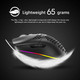 Lightweight Gaming Mouse,26 Kinds RGB Backlit Mice,PixArt 3325 12000 DPI Mouse,Ultralight Honeycomb Shell Ultraweave Cable Mouse and Anti-Key Can Be Set for PC Gamers and Xbox and PS4 Users(Black)