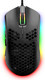 Lightweight Gaming Mouse,26 Kinds RGB Backlit Mice,PixArt 3325 12000 DPI Mouse,Ultralight Honeycomb Shell Ultraweave Cable Mouse and Anti-Key Can Be Set for PC Gamers and Xbox and PS4 Users(Black)