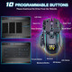 Wired Gaming Mouse, Computer PC Gaming USB Mice with 12 RGB Backlit Modes, High-Precision Adjustable 12800 DPI, 10 Programmable Buttons, Ergonomic Plug Play Gamer Mouse for Laptop Mac