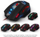 Zelotes T90 Professional 9200 DPI High Precision USB Wired Gaming Mouse,8 Buttons,With 7 kinds modes of LED Colorful Breathing Light, Weight Tuning Set (Black)