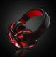 Gaming Headset Wired Surround Sound Gaming Headset LED Lights and Soft Ear Pad with Noise Reduction Microphone for Xbox One PS4 PC Mac iPad PSP Headphones (Red)