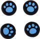 Analog Silicone Thumb Stick Grips Cap Joystick ThumbSticks Caps Cover for PS4 PS3 Xbox One Xbox 360 PS2 Game Controllers (4 x Blue Cat Dog Paw)