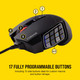 Corsair SCIMITAR RGB ELITE Gaming Mouse For MOBA, MMO - 18,000 DPI - 17 Progammable Buttons - iCUE Compatible - Black Corsair SCIMITAR RGB ELITE Gaming Mouse For MOBA, MMO - 18,000 DPI - 17 Progammable Buttons - iCUE Compatible - Black