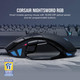 CORSAIR NIGHTSWORD RGB Gaming Mouse For FPS, MOBA - 18,000 DPI - 10 Programmable Buttons - Weight System - iCUE Compatible - Black CORSAIR NIGHTSWORD RGB Gaming Mouse For FPS, MOBA - 18,000 DPI - 10 Programmable Buttons - Weight System - iCUE Compatible - Black