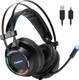 Gaming Headset Pink with Mic for Girls Women, 7.1 Headphones with Noise Cancelling Microphone for PC/PS4/PS5/Computer/Laptop, USB Wired Game Headphones with 7.1 Surround Sound, LED Backlit