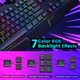Gaming Keyboard, Full Size RGB Backlit Quiet Computer Keyboard, Wrist Rest, Silent Keys, Multimedia Keys, Anti-ghosting, Waterproof Light Up USB Wired Keyboard for PC Mac Xbox Gamer Office
