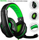 Gaming Headset,DLAND 3.5mm Wired Bass Stereo Noise Isolation Gaming Headphones with Mic for Laptop Computer, Cellphone, PS4 and so on- Volume Control (Black and Green)