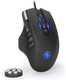 ENHANCE Theorem 2 MMO Mouse with 13 Programmable Side Buttons - RGB Gaming Mouse with 6 Customizable DPI Settings, 5 Gaming Profiles, Quick Fire Button, USB Ergonomic Wired Mouse - Black