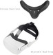 Adjustable Head Strap and Silicone Face Cover Compatible for Oculus Quest 2 VR Headset Elite Strap Replacement Silicone Cover for Enhanced Support and Comfort in VR Gaming Two Sets