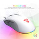 FANTECH Blake X17 Advanced Wired Gaming Mouse, 16.8 Million RGB Color Backlit, 10,000 DPI Optical Sensor, 7 Programmable Buttons, for Right or Left Hand Use, White (Space Edition)