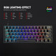 FANTECH MAXFIT61 RGB Wired 60% Mechanical Keyboard, 61 Keys Hot Swappable Type-C Programmable Gaming Keyboard, Outemu Blue Switch, Black