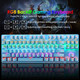 Mechanical Gaming Keyboard and Mouse Combo,87 Keys Compact Rainbow Backlit Keyboard,RGB Backlit 6400 DPI Lightweight Gaming Mouse with Honeycomb Shell for Windows PC Gamers