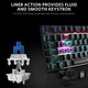 Mechanical Gaming Keyboard, Fantastic LED Rainbow Backlit Wired Keyboard, Full Anti-Ghosting Keys, with Quick-Response Blue Switches and Multimedia Control for PC and Desktop Computer